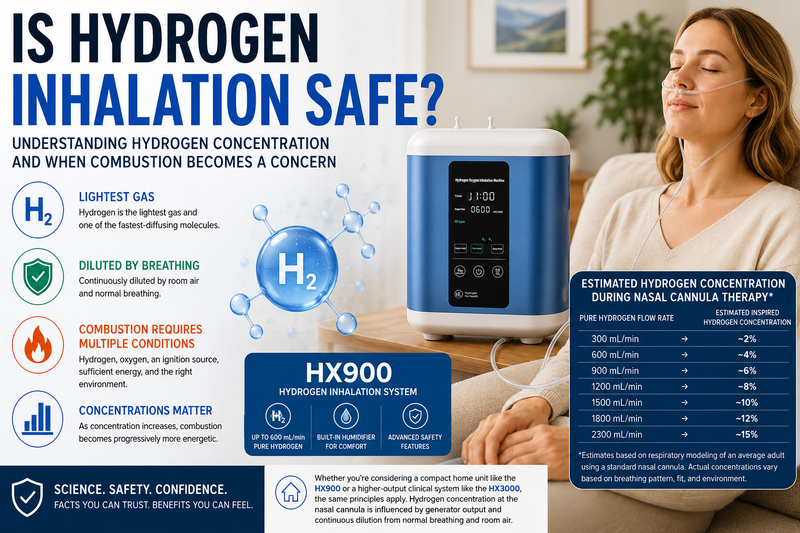 Understanding Hydrogen Concentration During Inhalation: When Does Combustion Become a Concern?
