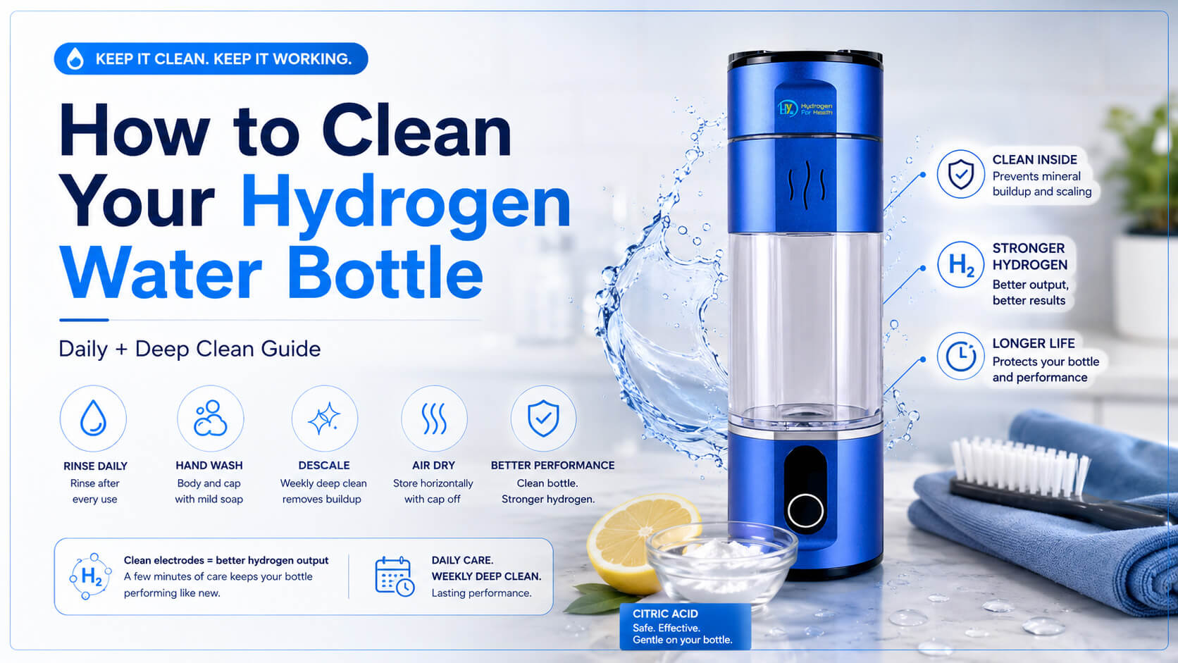 How To Clean Hydrogen Water Bottle