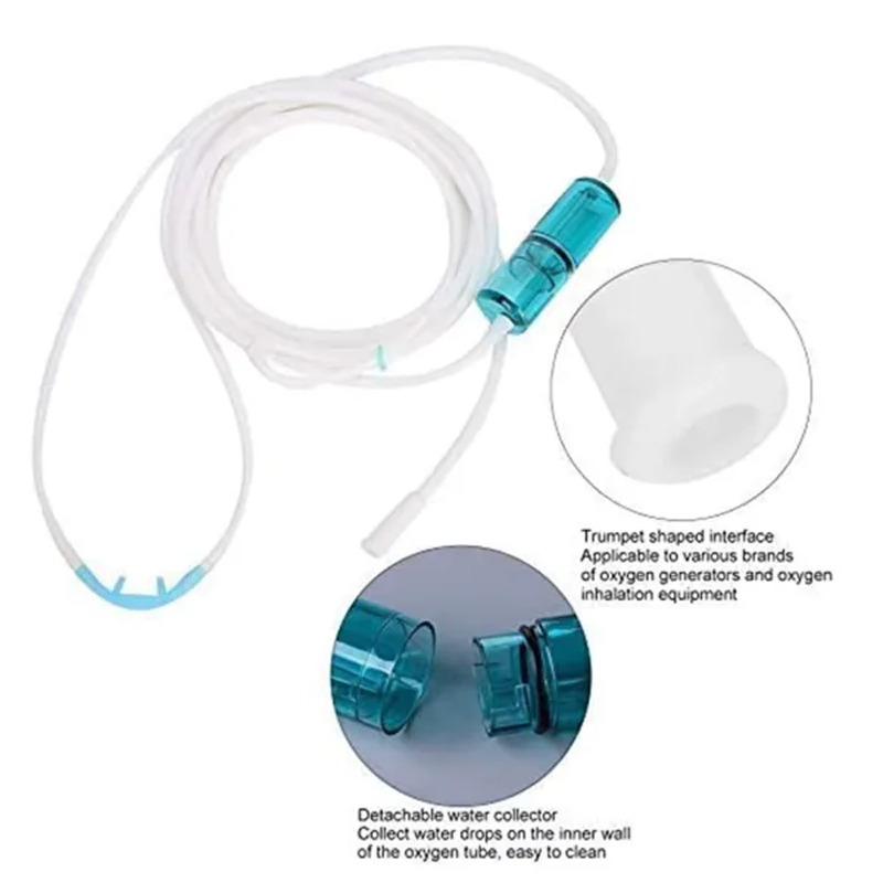 Reusable 100% Silicone Nasal Hydrogen Cannula w/ Condensation Trap