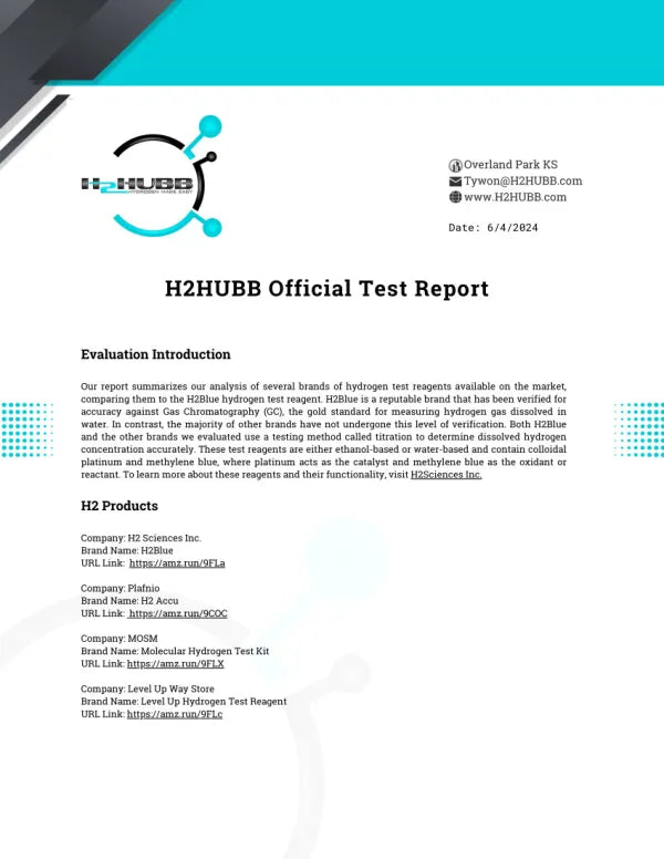 H2Blue Hydrogen Testing Reagent