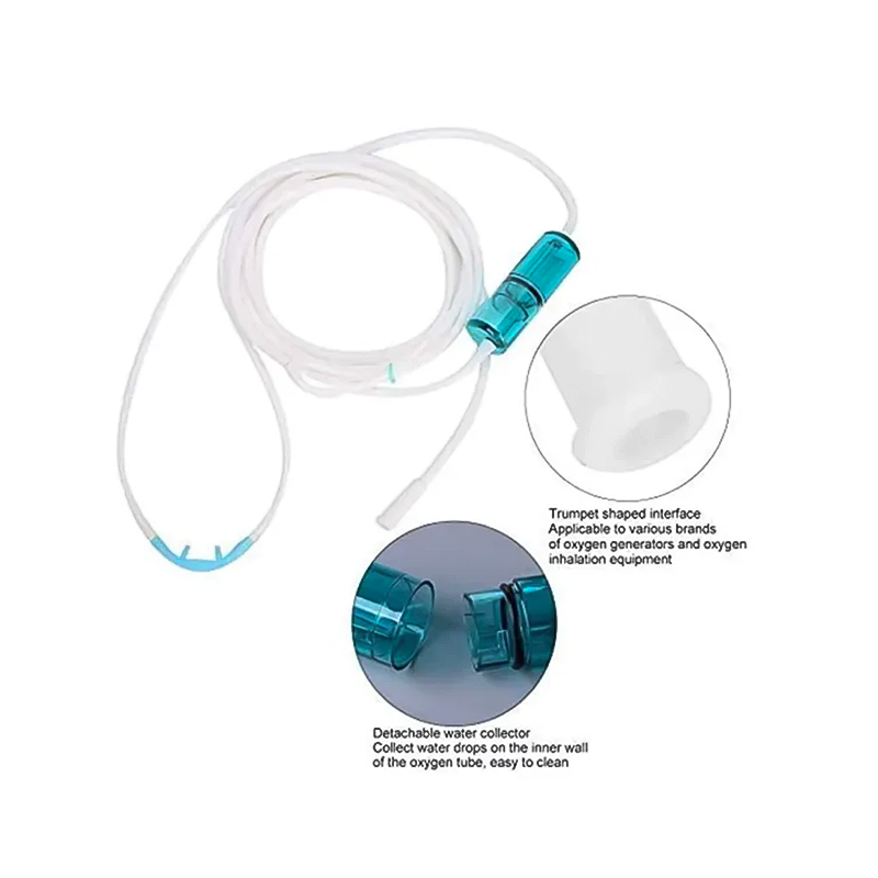 Reusable 100% Silicone Nasal Hydrogen Cannula w/ Condensation Trap