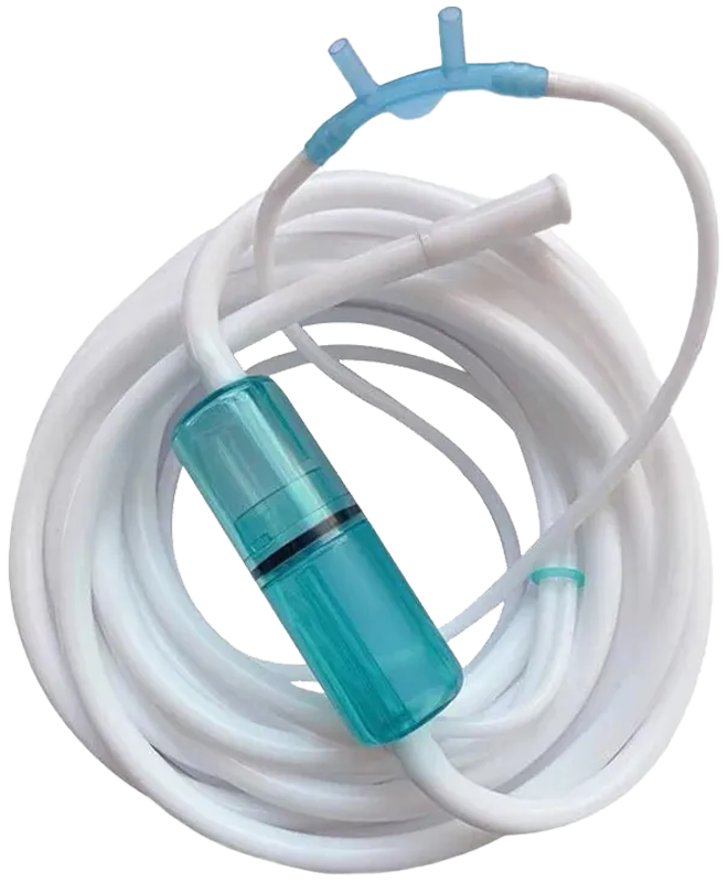 Reusable 100% Silicone Nasal Hydrogen Cannula w/ Condensation Trap