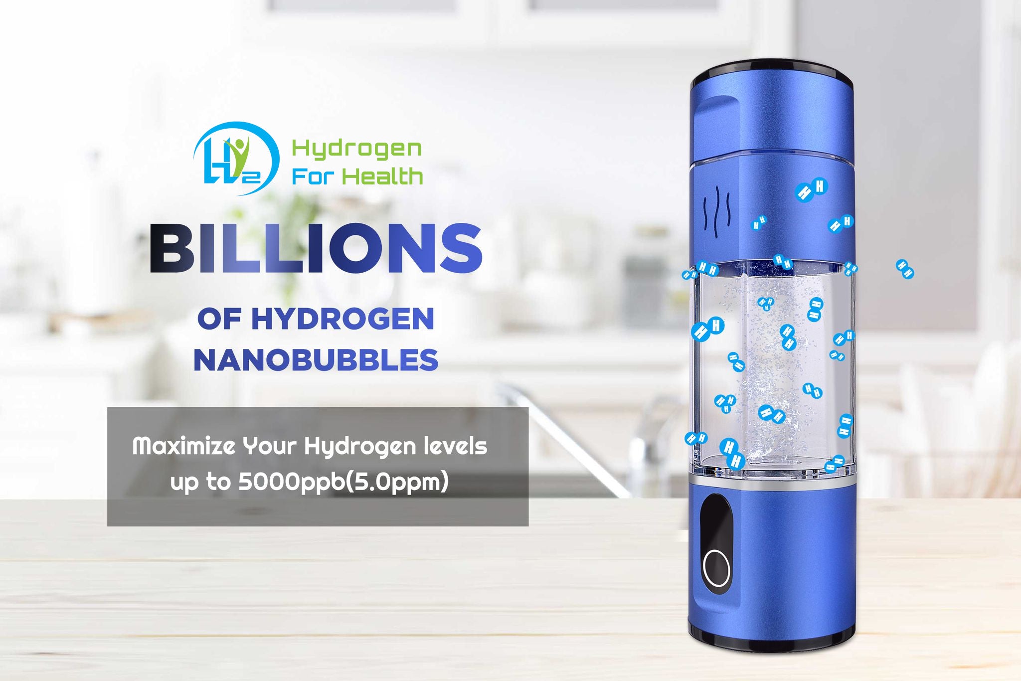 H2 Nano Hydrogen Water Bottle